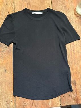 Zara extra fine ribbed crop